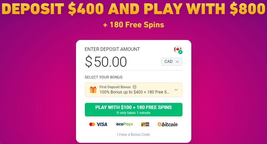 Slots Deposit $20 Via EcoPayz Promo Codes 2026: Claim Your Welcome Offer