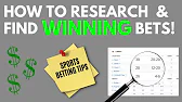 How To Research Your Sports Bets and Improve Your Winnings